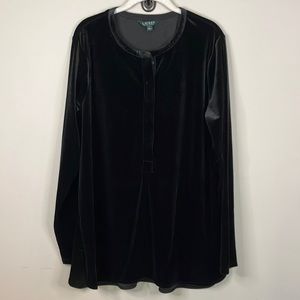 Ralph Lauren stretch velvet tunic top
